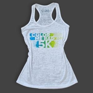White Color Me Rad 5K Tank Top, Women's  Small
